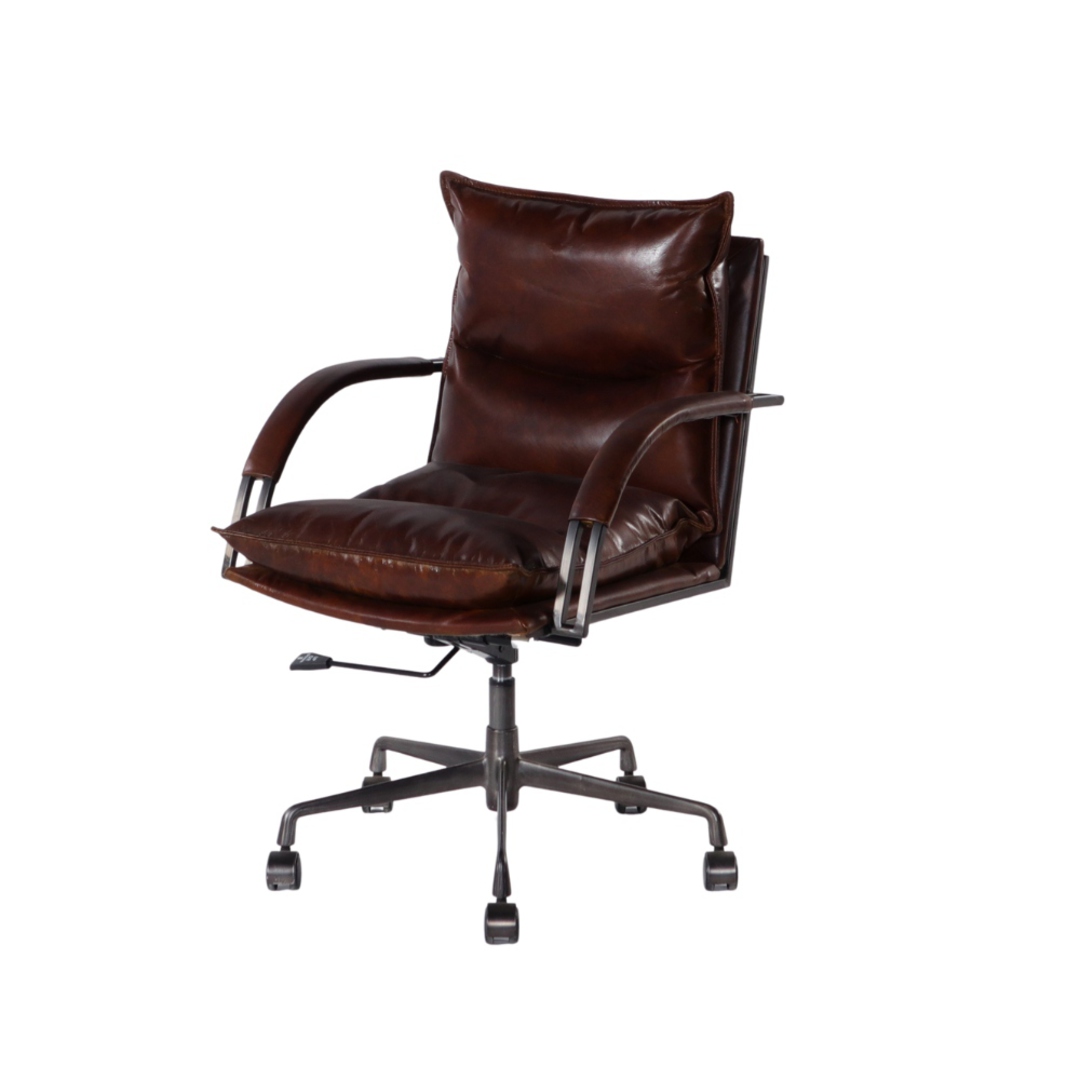 Hereford Vintage Leather Office Chair Height Adjustable image 0